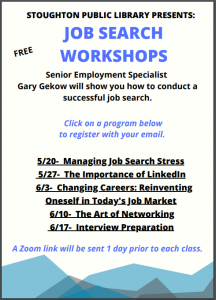 Flyer of Job Search Workshops